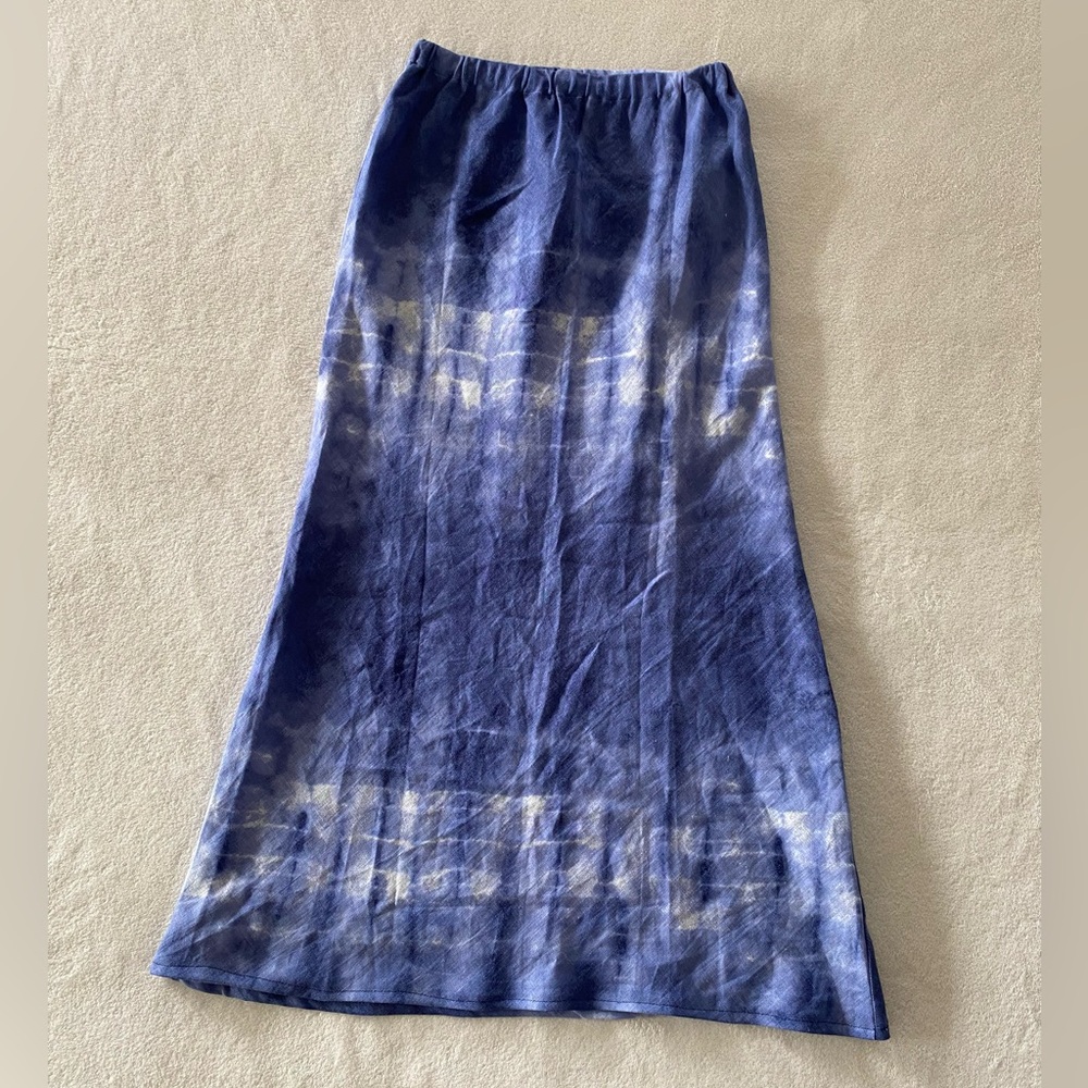 Faithfull the Brand Blue Maxi A-Line Skirt